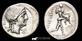 M. Herennius Silver Denarius 3,79 g., 19 mm. Rome 108-107 B.C. gVF
