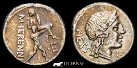 M. Herennius Silver Denarius 2,92 g. 18 mm. Rome 108-107 B.C. gVF