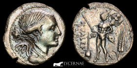 L. Valerius Flaccus Silver Denarius 3.71 g. 20 mm. Rome 107 B.C. Near extremely fine