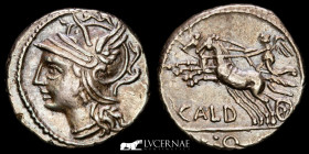 C. Coelius Caldus Silver Denarius 3,82 g., 19 mm. Rome 104 B.C.  EF