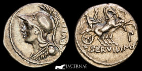 P. Servilius M. f. Rullus. Silver Denarius 3,77 g., 20 mm. Rome 100 B.C. EF