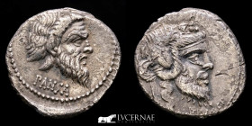 C. Vibius Pansa Silver Denarius 3,81 g., 19 mm.  Rome 90 B.C GVF