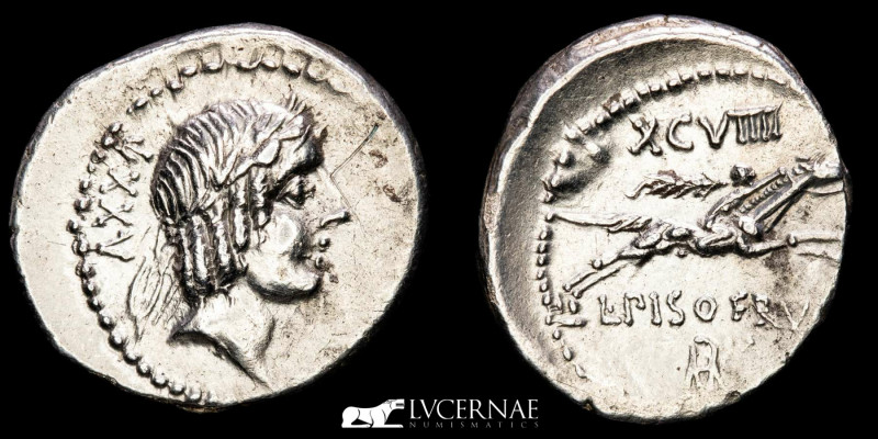 Roman Republic - L. Calpurnius Piso Frugi 
Silver denarius, (3.90 g. 19.5 mm) fr...