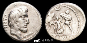 L Titurius L.f. Sabinus Silver Denarius 3,76 g. 19 mm. Rome 89 B.C. GVF