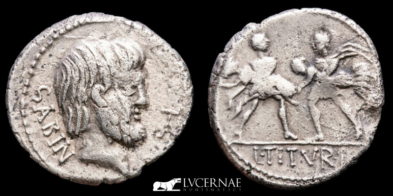 Roman Republic - L Titurius L.f. Sabinus 
Silver denarius (3,85 g. 19 mm.). Rome...
