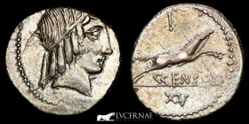 Caius Marcius Censorinus Silver Denarius 3,97 g. 17 mm. Rome 88 a.C. GVF