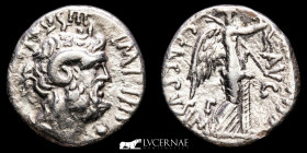 L. Pinarius Scarpus for Marcus Antonius Silver Denarius 3.43 g. 17.5 mm. Cyrenaica 31 BC gVF