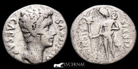 Augustus Silver Denarius 3,56 g., 19 mm. Uncertain Spanish 11-10 B.C. GVF