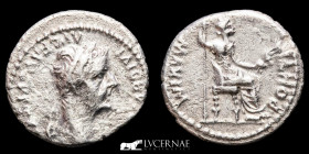 Tiberius Silver Denarius 3,62 g., 18 mm. Lugdunum 14-37 A.D. gVF.