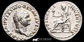 Domitian as Caesar Silver Denarius 3.54 g. 19 mm. Rome 79 A.D. EF