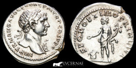 Trajan Silver Denarius 3.14 g. 19 mm. Rome 106-7 A.D. EF