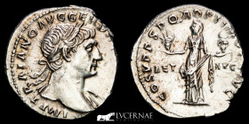Trajan 98-117 AD Silver Denarius 3.00 g., 18 mm. Rome 112-4 Near extremely fine