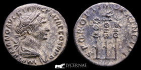 Trajan Silver Denarius 2.89 g., 19 mm. Rome 112/4 A.D. gVF