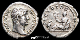 Hadrian (117-138 AD.) Silver Denarius 2.91 g., 18 mm. Rome 134-138 AD. Good very fine
