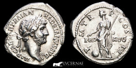 Hadrian 117-138 AD Silver Denarius 3.14 g. 19 mm. Rome 121 AD EF