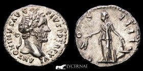 Antoninus Pius Silver Denarius 3,48 g. 18 mm. Rome 152-153 GVF