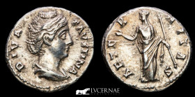Diva Faustina I  Silver Denarius 3,55 g., 18 mm. Rome + 141 A.D. Good very fine (MBC)