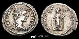 Geta Caesar Silver Denarius 3.33 g., 20 mm. Rome 202 A.D. nEF