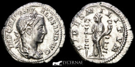 Severus Alexander Silver Denarius 3.69 g., 20 mm. Rome 222-228 A.D. Near Extremely fine. Original shine.