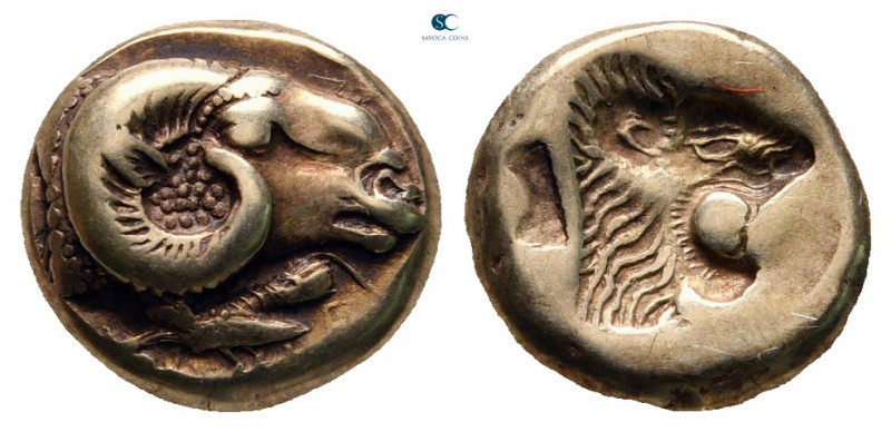Lesbos. Mytilene circa 521-478 BC. 
Sixth Stater or Hekte EL

11 mm, 2,54 g
...