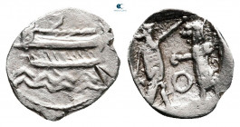 Phoenicia. Sidon. Time of Baalshallim II 401-366 BC. 1/16 Shekel AR