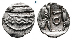 Phoenicia. Sidon. Time of Baalshallim II 401-366 BC. 1/16 Shekel AR