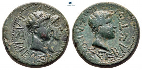 Kings of Thrace. Rhoemetalkes I and Pythodoris, with Augustus 11 BC-AD 12. Bronze Æ