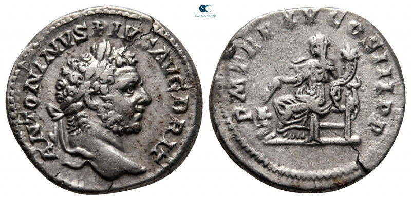 Caracalla AD 198-217. Rome
Denarius AR

19 mm, 3,43 g

ANTONINVS PIVS AVG B...