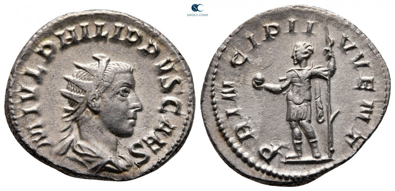 Philip II, as Caesar AD 244-246. Rome
Antoninianus AR

23 mm, 4,51 g

M IVL...