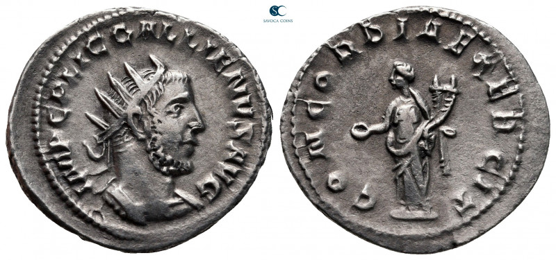 Gallienus AD 253-268. Rome
Antoninianus AR

24 mm, 3,87 g

IMP C P LIC GALL...