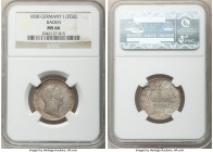 Baden. Leopold I 1/2 Gulden 1838 MS66 NGC, KM209. Showing spectacular light gray toning with champagne highlights. Worthy of a premium bid. 

HID09801...