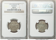 Bamberg. Christoph Franz 3 Kreuzer 1795 MS62 NGC, KM144. Struck upon Franz Ludwig's death. With appreciable underlying luster. 

HID09801242017

© 202...