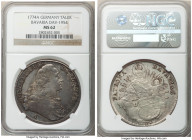 Bavaria. Maximilian III Joseph Taler 1774-A MS62 NGC, Amberg mint, KM519.2. Some reverse adjustment marks noted, as is typical for the type, though th...