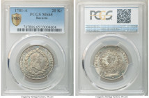 Bavaria. Karl Theodor 20 Kreuzer 1781-A MS65 PCGS, Amberg mint, KM557.2. Exquisite quality for a coin more often found in VF-XF condition, the fields ...