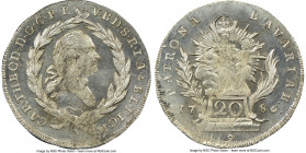 Bavaria. Karl Theodor 20 Kreuzer 1786 MS64 NGC, Munich mint, KM557.1. Despite some reverse adjustment marks, this selection is nonetheless exceptional...