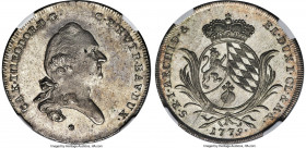 Bavaria. Karl Theodor 1/2 Taler 1779 MS63 NGC, Munich mint, KM257. A few adjustment marks on the reverse, but otherwise a strong, well-defined strike ...