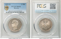 Bavaria. Otto 2 Mark 1899-D MS64 PCGS, Munich mint, KM913. With noticeable Prooflike characteristics. Clearly one of the first struck from a fresh pai...