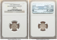 Brandenburg-Ansbach. Alexander 4 Pfennig 1782 MS67 NGC, Schwabach mint, KM273. Essentially perfect quality for the issue. 

HID09801242017

© 2022 Her...