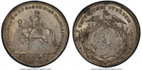 Brandenburg-Ansbach. Alexander 1/4 Taler 1765 MS61 PCGS, Schwabach mint, KM265. A popular one-year type with the Margrave on horseback. 

HID098012420...