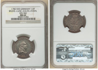 Brunswick-Lüneburg-Calenberg-Hannover. George III of England 1/6 Taler 1780-IWS MS62 NGC, Clausthal mint, KM366. Still retaining trace die polish in t...