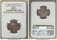 Brunswick-Lüneburg-Calenberg-Hannover. George III of England 1/6 Taler 1800-C AU50 NGC, KM404. Well-defined, proving hints of luster under the lovely ...