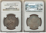 Frankfurt. Free City 2 Gulden 1848 MS61 NGC, KM338. Produced to commemorate the Vicariat of Archduke Johann. Essentially Prooflike in the fields, the ...