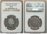 Hannover. Ernst August Taler 1839-A AU58 NGC, Clausthal mint, KM184. Struck upon the king's visit to the mint. Boldly rendered, dressed in a subtle do...