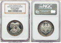 Mecklenburg-Schwerin. Friedrich Franz IV Proof 3 Mark 1915-A PR64 Cameo NGC, Berlin mint, KM340. Struck to commemorate the 100th anniversary of the es...