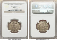 Paderborn. Clemens August 1/12 Taler 1723-AGP AU58 NGC, KM208. Gently handled, showing well-defined devices. 

HID09801242017

© 2022 Heritage Auction...