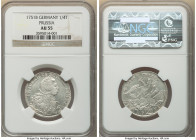 Prussia. Friedrich II 1/4 Taler 1751-B AU55 NGC, KM253. Gently handled, showing untoned surfaces with hints of luster to the crevices. 

HID0980124201...