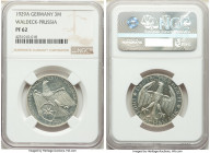 Weimar Republic Proof "Waldeck" 3 Mark 1929-A PR62 NGC, Berlin mint, KM62. Struck upon the union of Waldeck and Prussia, with a significant cameo cont...