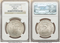 Weimar Republic "Rhineland" 5 Mark 1925-G MS63 NGC, Karlsruhe mint, KM47. A scarcer mint for the issue displaying an excellent depiction of a medieval...