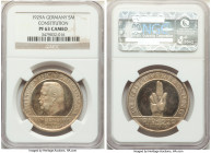 Weimar Republic Proof "Constitution" 5 Mark 1929-A PR63 Cameo NGC, Berlin mint, KM64. A more visually intriguing Proof issue from the era dressed in g...