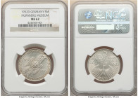 Federal Republic "Nürnberg Museum" 5 Mark 1952-D MS62 NGC, Munich mint, KM113. Notable as the first and scarcest of the Republic commemoratives, this ...